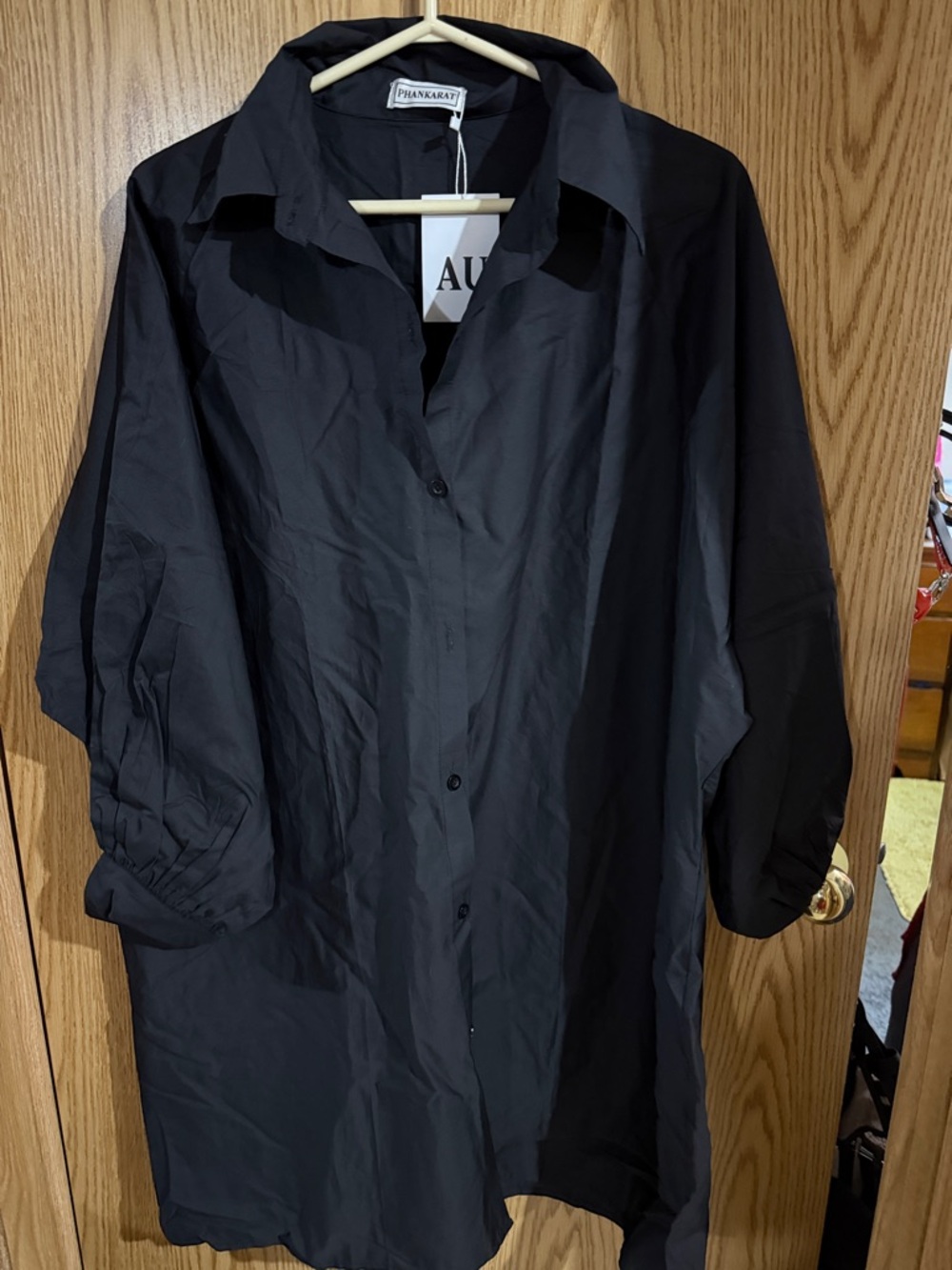 Black Long Sleeve Shirt Dress